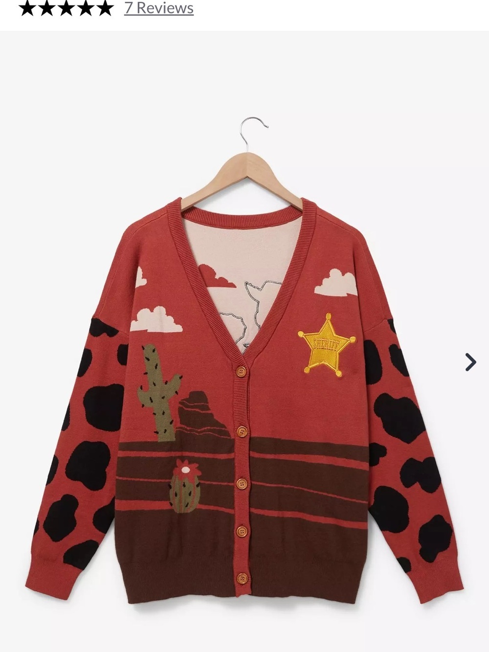 Her Universe Disney Pixar Toy Story Desert Cardigan NWT Small